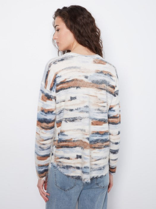 Reversible Printed Plush Sweater (C2735RR918A)