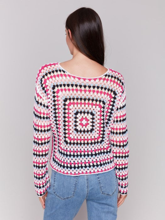 Long Sleeve Crochet Top (C2807267C)