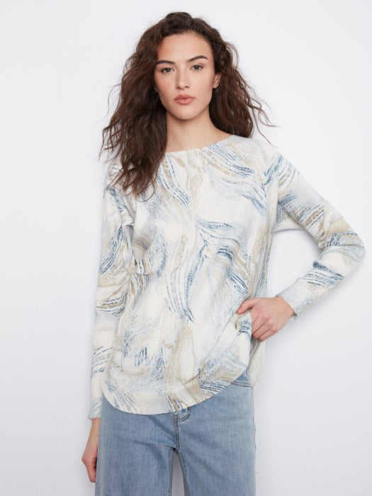Printed Rounded Hem Sweater (C2818PR464A)
