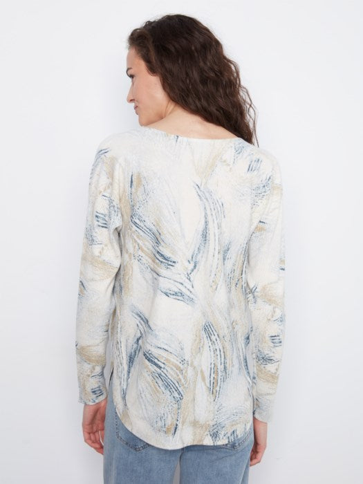 Printed Rounded Hem Sweater (C2818PR464A)