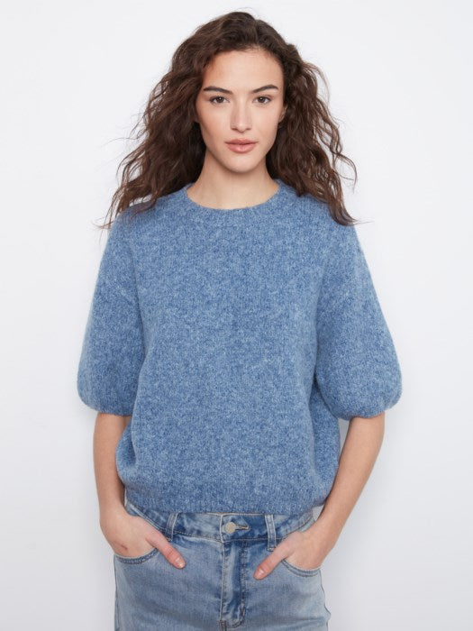 Elbow Sleeve Balloon Shape Sweater (C2858R635C)