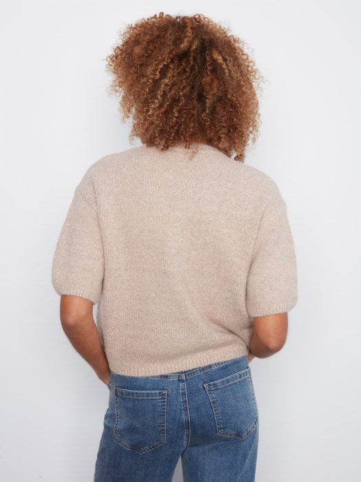 Elbow Sleeve Balloon Shape Sweater (C2858R635C)