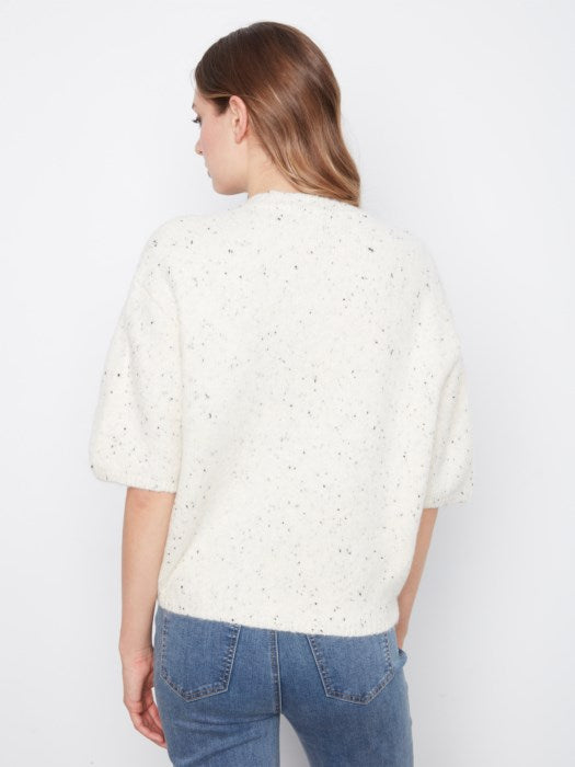 Elbow Sleeve Balloon Shape Sweater (C2858R663C)