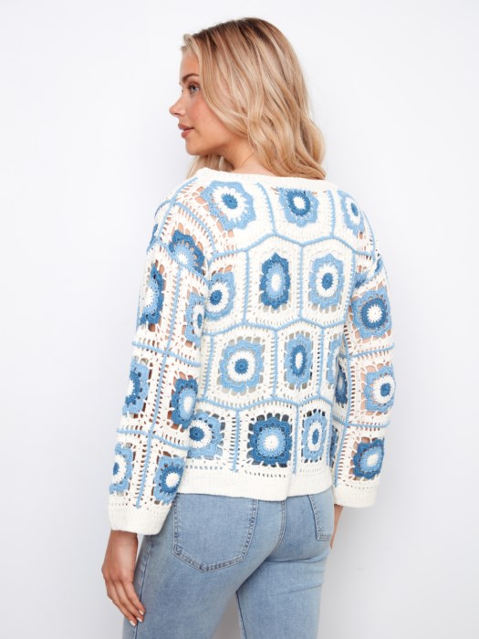 Floral Crochet Sweater (C2940)