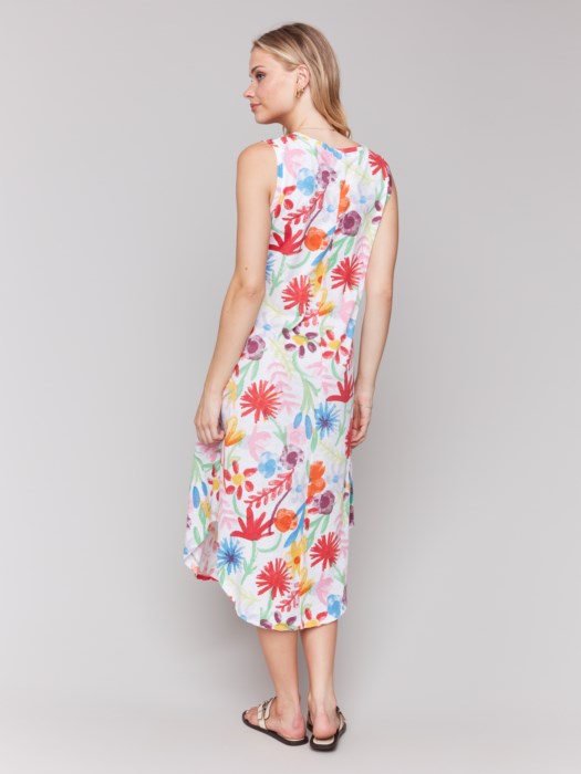 Printed Sleeveless Cotton Dress (C3125U463B)