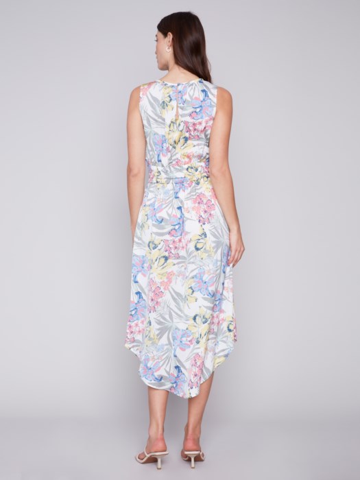 Sleeveless Printed Flowy Dress (C3175P)