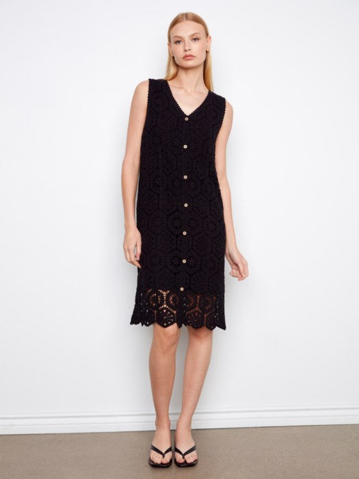Cotton Crochet Sleeveless Dress (C3243631C)