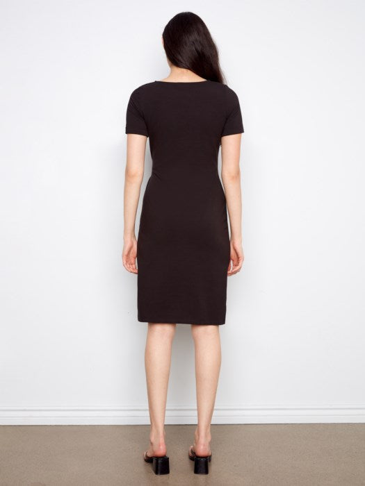 Cotton Boat Neck Dress (C3250)