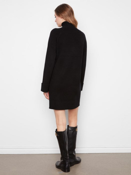 Long Sleeve Mock Neck Sweater Dress (C3263811C)