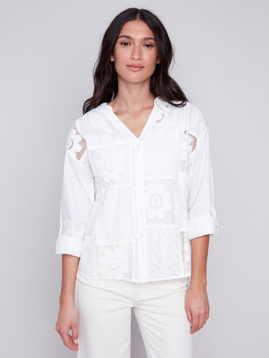 Cotton Eyelet Shirt (C4519)