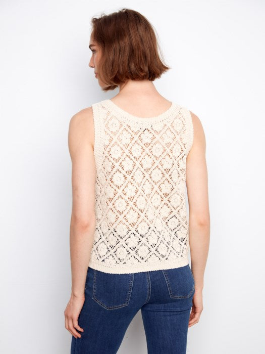 Crochet Cotton Sleeveless Vest (C4665)