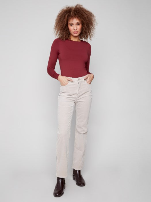 Straight Leg Corduroy Pants (C5684)
