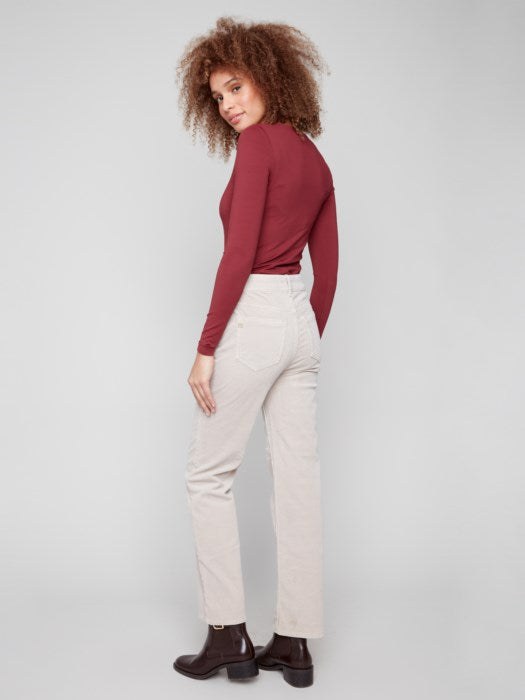 Straight Leg Corduroy Pants (C5684)