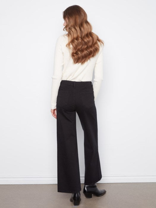 Wide Leg Twill Pants (C5790618A)