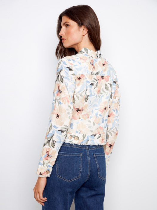 Printed Linen Blend Jacket (C6199TP)