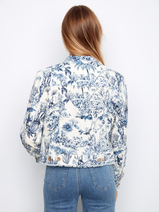 Printed Linen Blend Jacket (C6199TP)