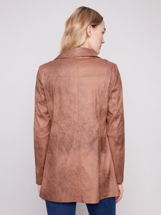 Long Vintage Faux Suede Jacket (C6270RR)