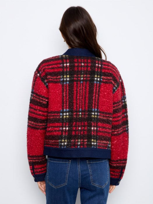 Tweed Denim Contrast Jacket (C6420707B)
