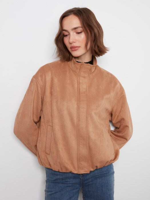 Faux Suede Bomber Jacket (C6428754C)
