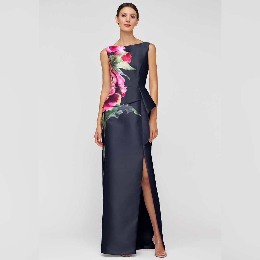 Luciana Midnight Column Gown (KU1106)