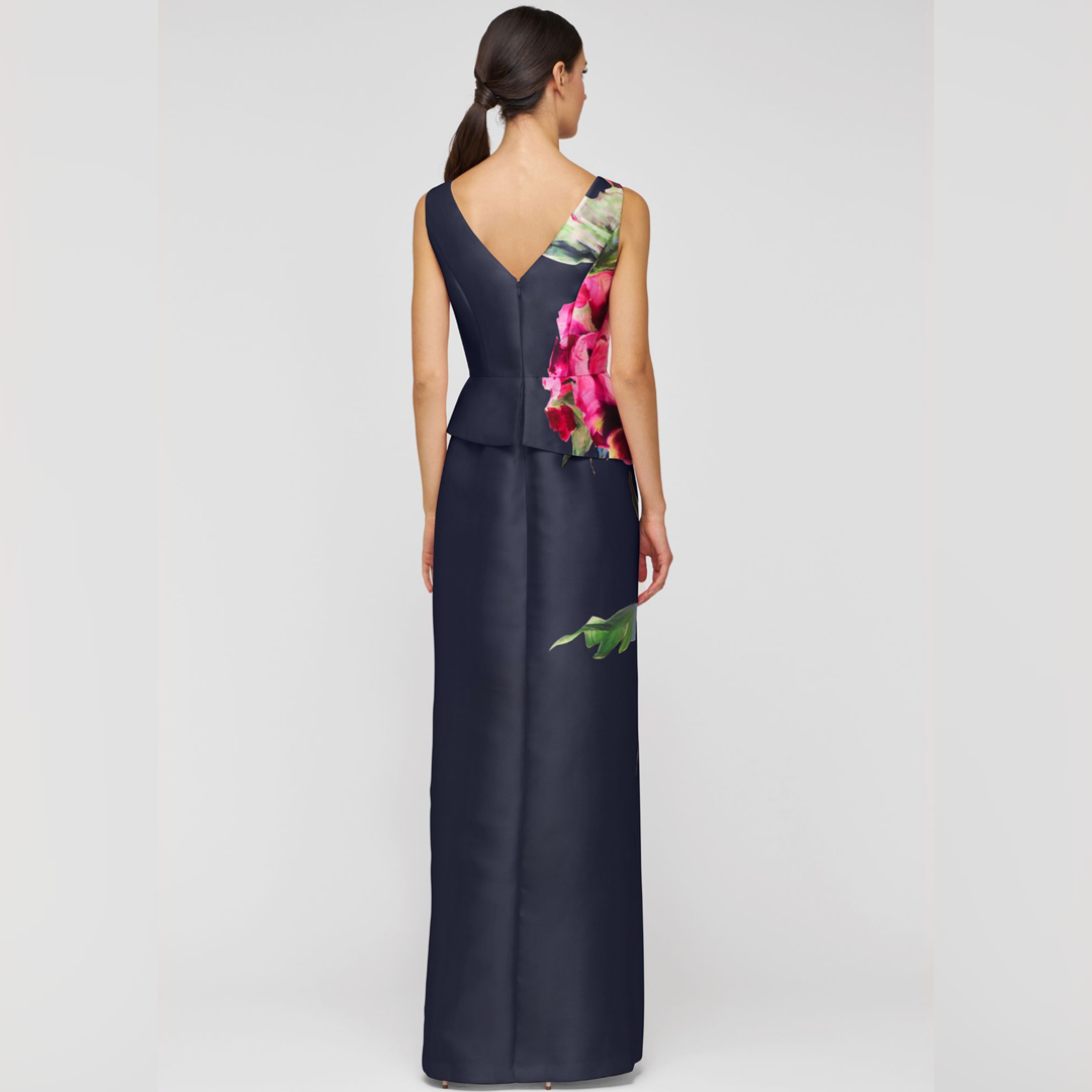Luciana Midnight Column Gown (KU1106)