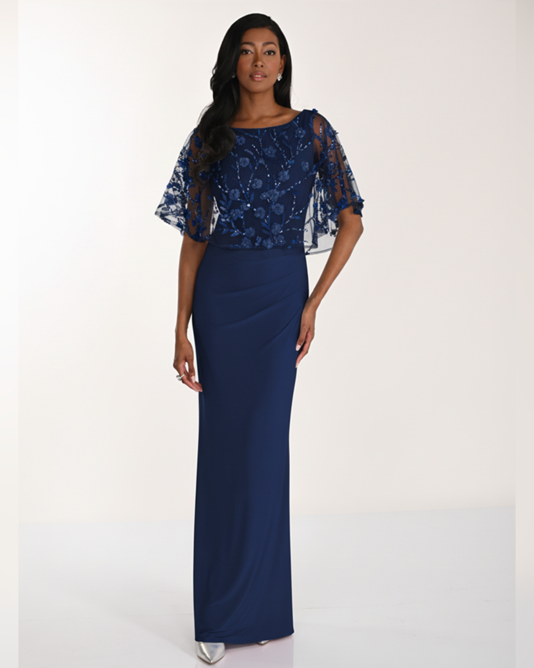 Floral Overlay Gown (FL0190)