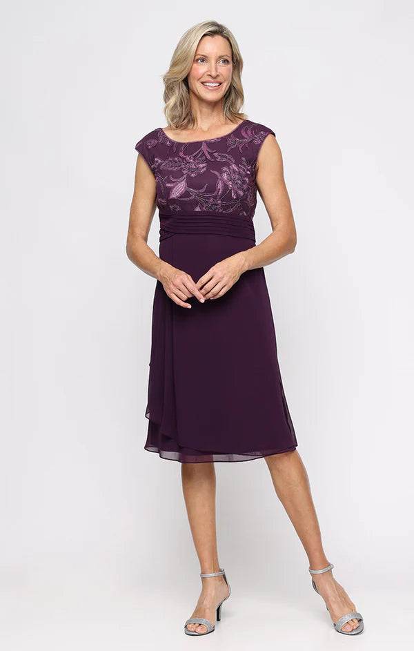 Appliqued Sleeveless Cocktail Dress (AE0077)