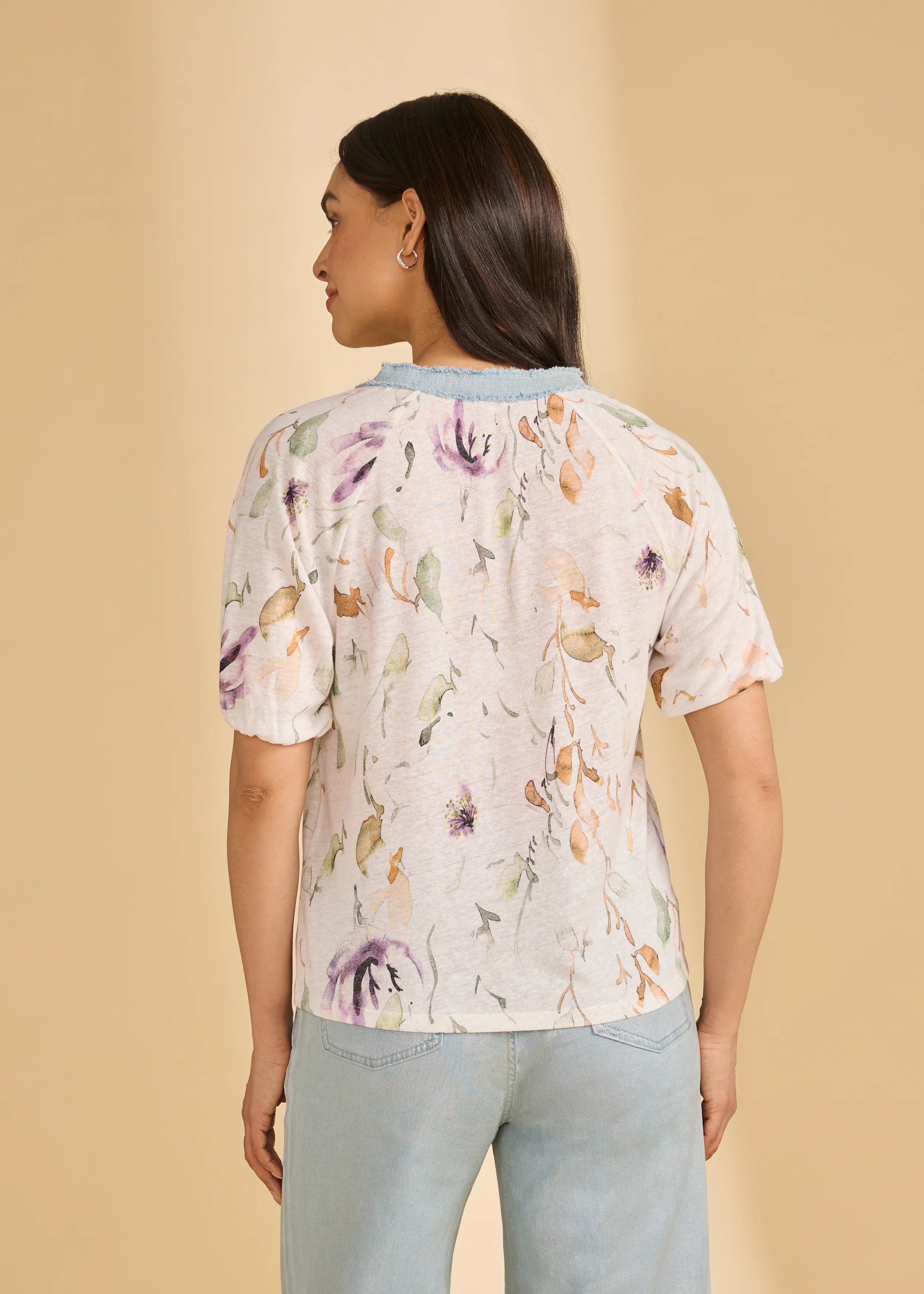3/4 Sleeve Embellished Top (3877788)
