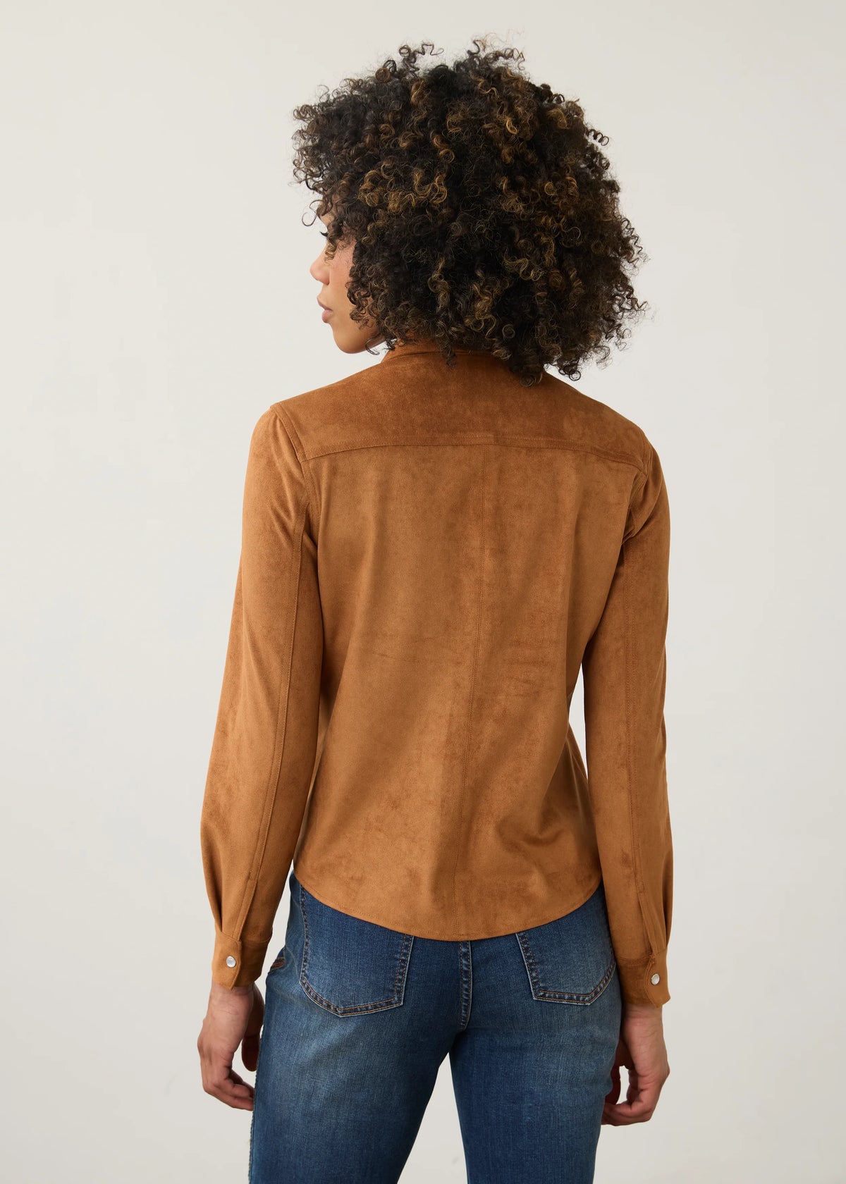 Long Sleeve Suede Shirt (7476196)