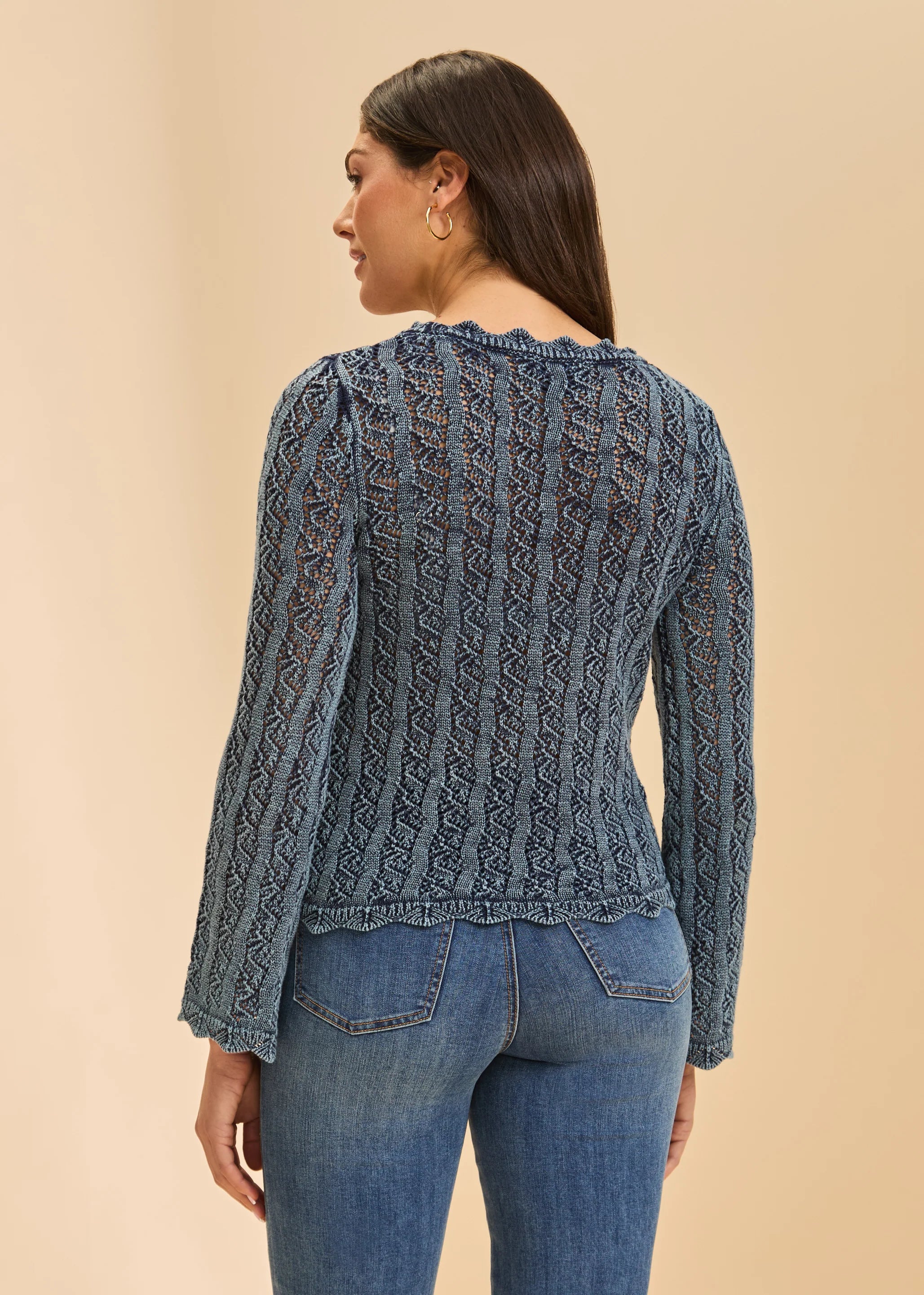 Long Sleeve Garment Dye Sweater (1467314)