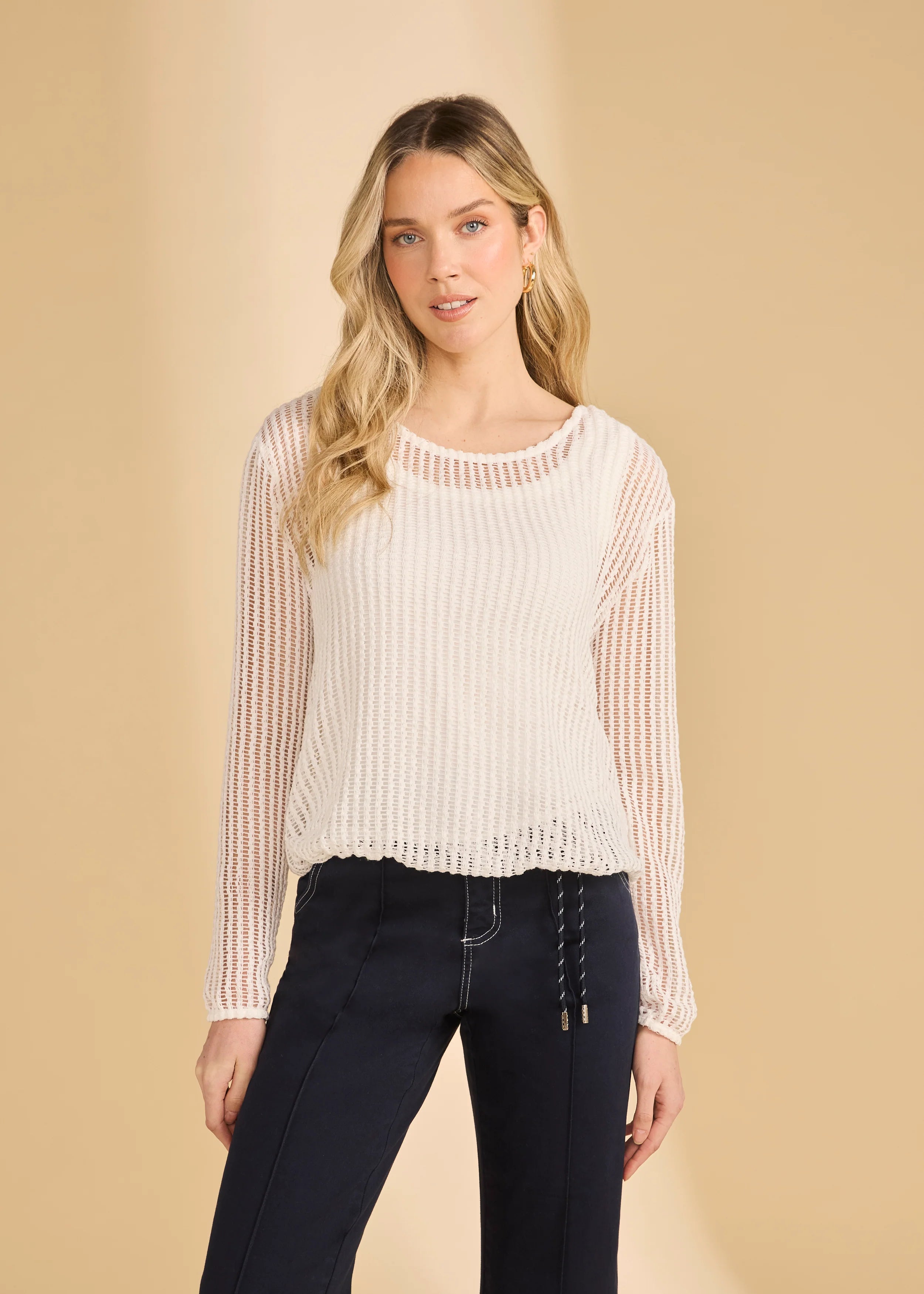 Long Sleeve Bubble Top (3648422)