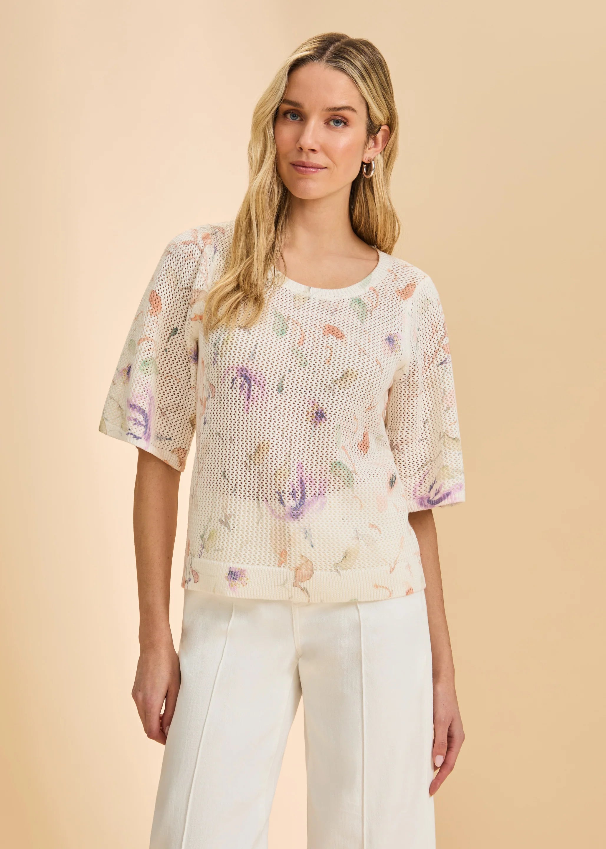 Elbow Bell Sleeve Sweater (12036240)