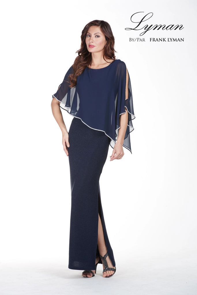 Long Dress with Sheer Overlay (FL0001)