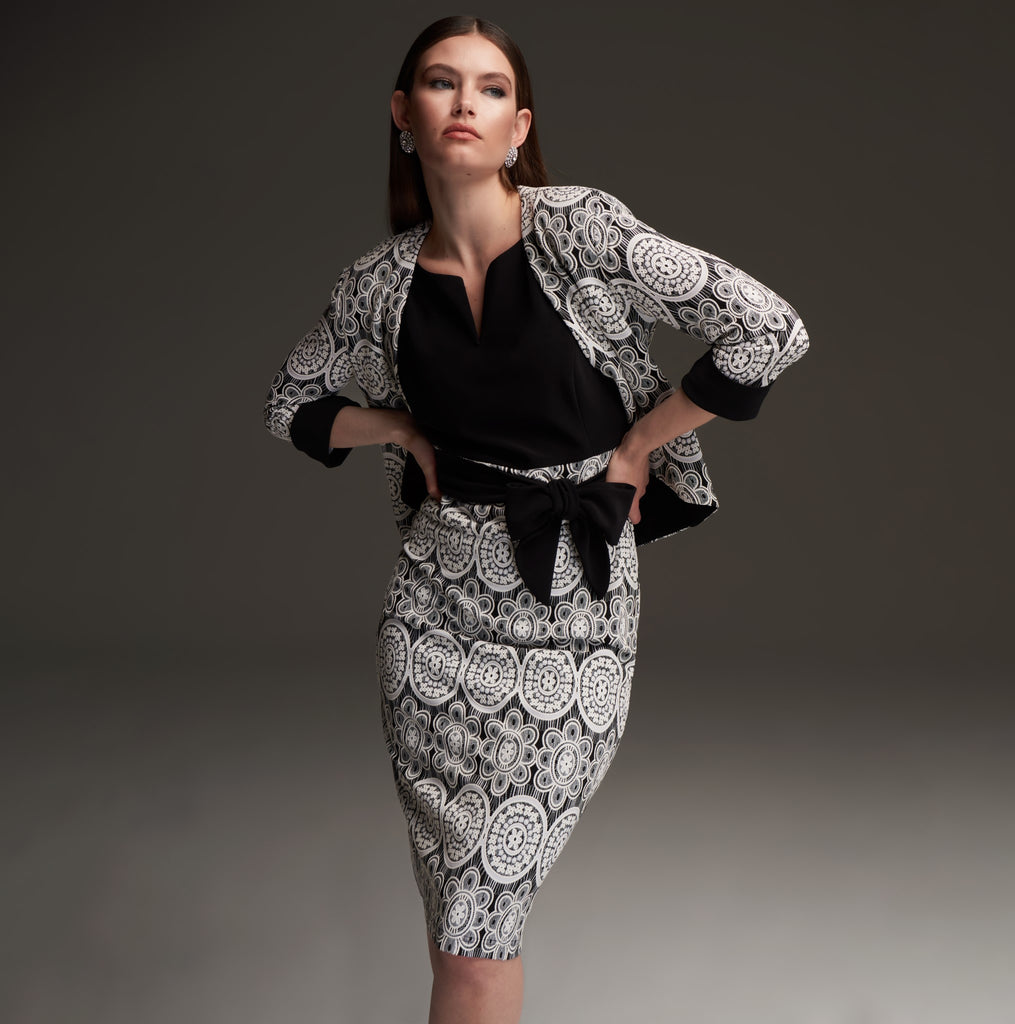 Lace Motif Dress with Bolero (JR1012)