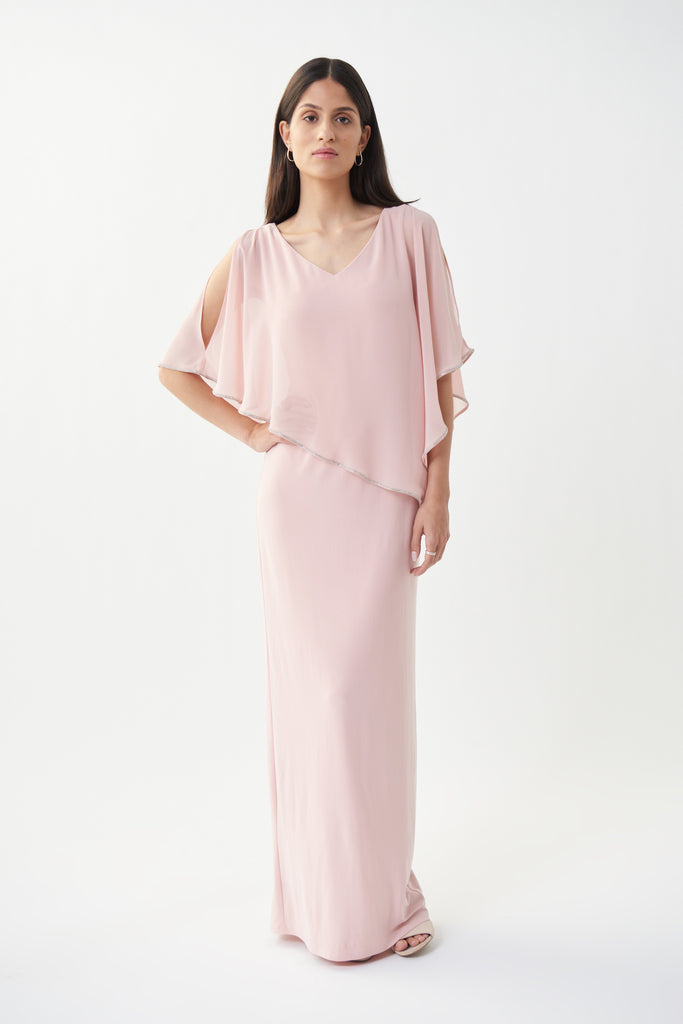 Long Dress with Sheer Overlay (JR1002)