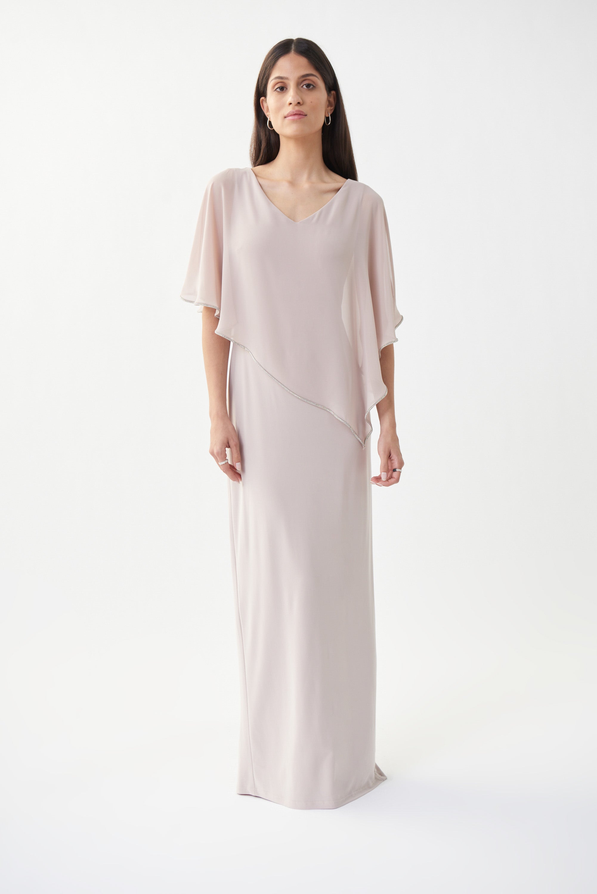 Long Dress with Sheer Overlay (JR1002)