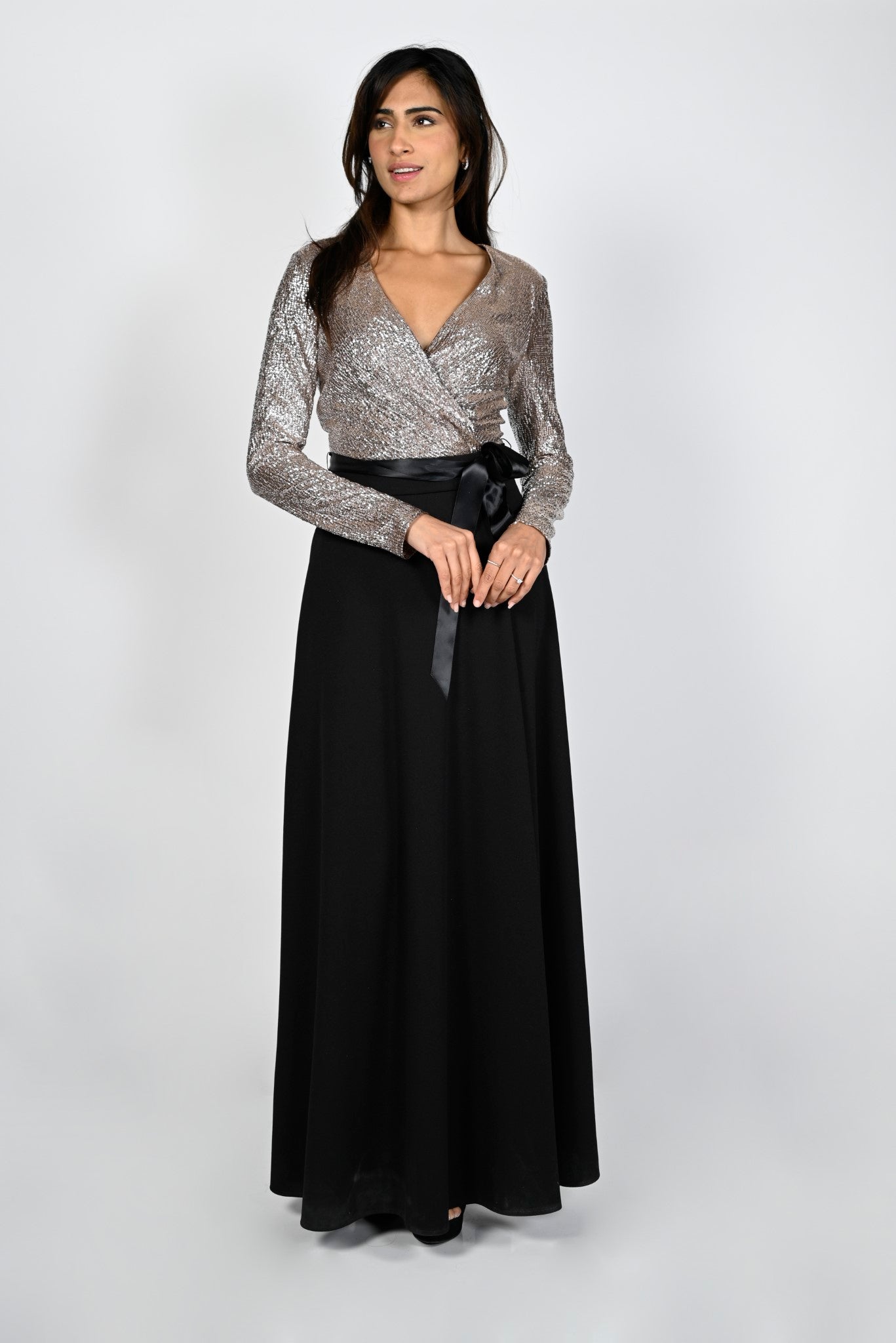 Black Camel Knit Dress (FL0044)