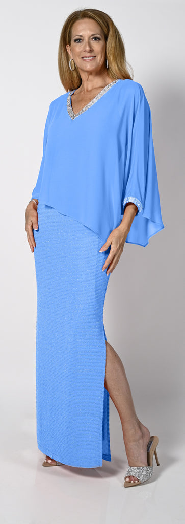 V Neck Long Dress (FL0057)