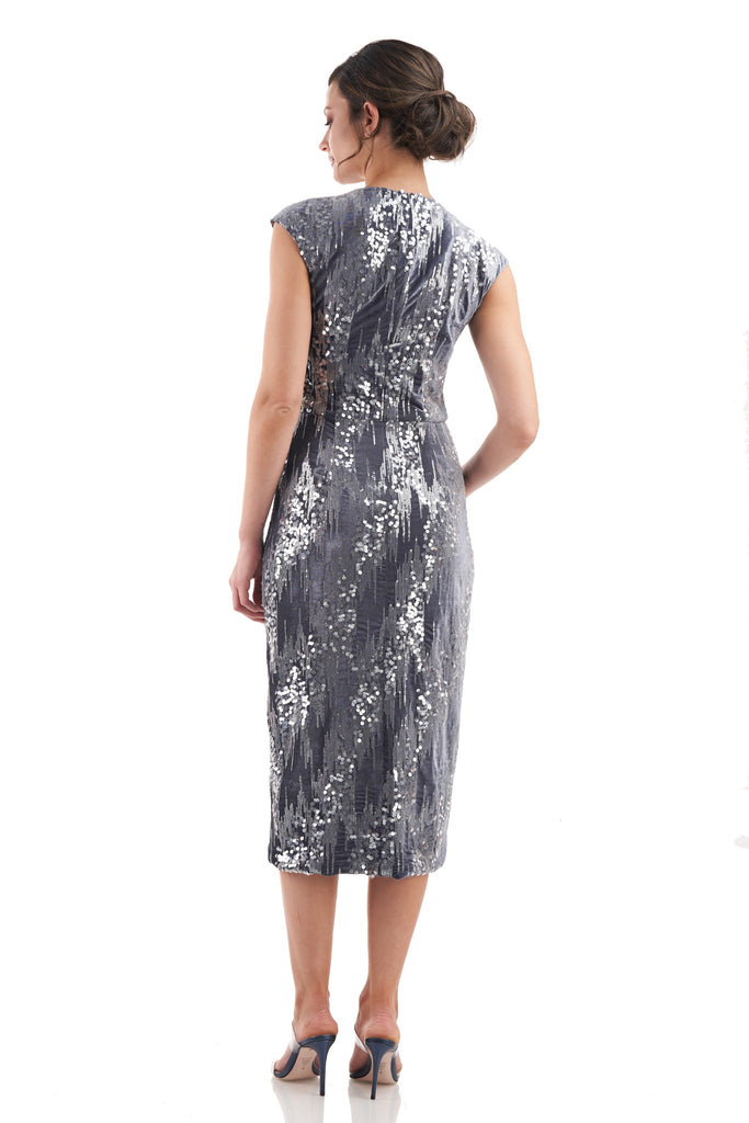June Faux Wrap Midi Dress (JS0032)
