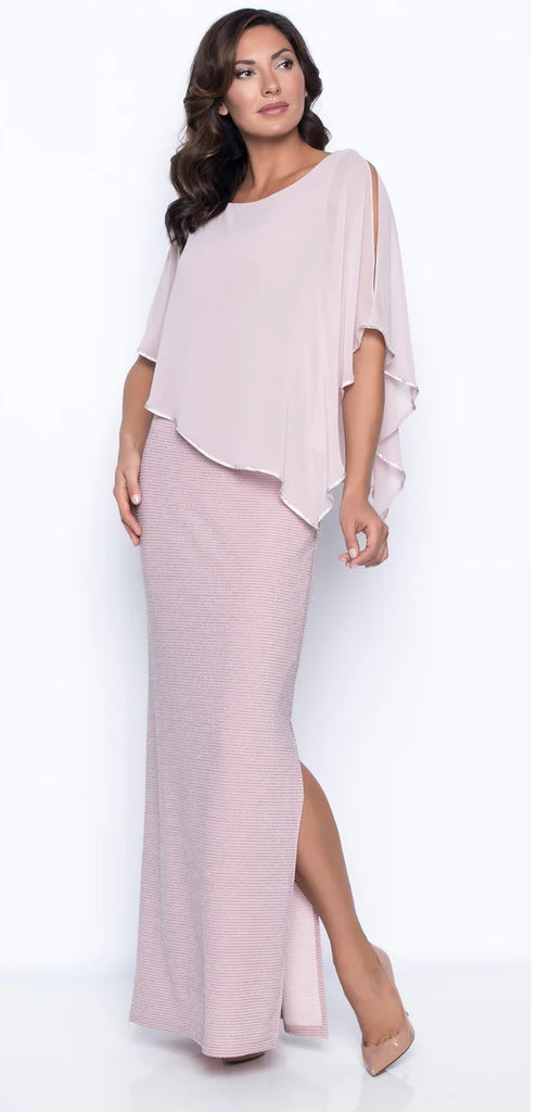 Long Dress with Sheer Overlay (FL0001)