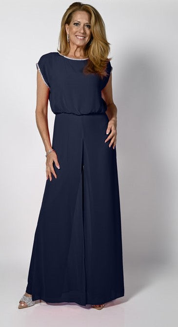 Sparkle Trimmed Jumpsuit (FL0052)