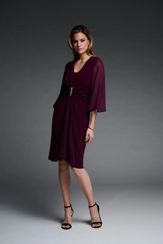 Chiffon Butterfly Sleeve Dress (JR1019)