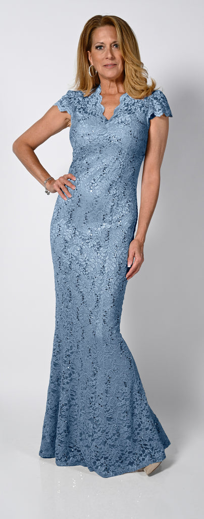 Blue Lace Gown (FL0066)